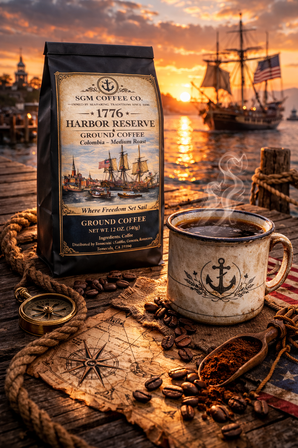 1776 Harbor Reserve - Medium Rost Columbia Coffee